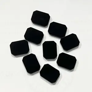 Natural Octagon Cut Onyx Double Flat 2mm Thickness Agate Polished Black Onyx Gem Stones Price