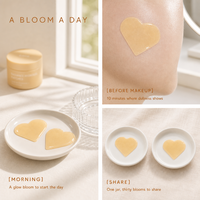 Plester Hidrogel Wajah & Mata Private Label Radiance Bentuk Hati Bunga Niacinamide Vitamin C Perawatan Kecantikan Kulit Bercahaya