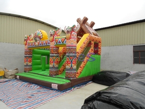 Kualitas tinggi propaganda budaya kelas komersial totem tiup Kombo geser rumah dengan hambatan untuk anak-anak - Product Image 2