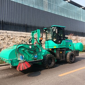 Balayeuse routière hydraulique avec chargeur, capacité 1,10t, alimentée au diesel, pour le nettoyage industriel - Product Image 1