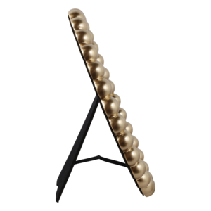 Maison Illuminare Oval Picture <b>Frame</b> 5x7 In Beaded <b>Gold</b> Metal Wall Tabletop Decor - Product Image 3