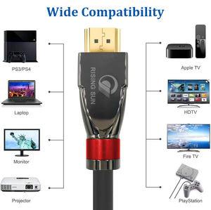 24k placcato oro 4K 3D HD <span class=keywords><strong>HDMI</strong></span> cavo <span class=keywords><strong>Hdmi</strong></span> 4K 2.0 Cabo 18gbps cavo <span class=keywords><strong>HDMI</strong></span> nero ad alta velocità con Ethernet - Product Image 2