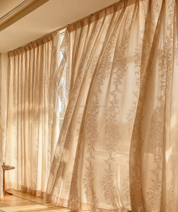 Cortinas Opacas e Insonorizantes de Encaje Francés Estilo Crema 2025 para Sala de Estar, Balcón y Dormitorio - Product Image 6