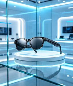 Smart Glasses L801 Black Plastic Titanium Frame AI ChatGPT 8MP <b>Camera</b> WiFi Enabled Touch <b>Control</b> Sunglasses - Product Image 1