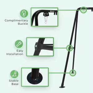 Support de hamac universel en acier robuste 300LBS support de balançoire une place multi-usage salle de sport en plein air camping double hamac fer métal - Product Image 4