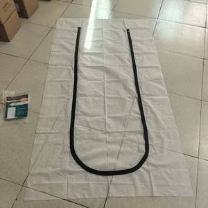 Barrière anti-poussière de chantier 1,43 m x 2,20 m, kit de protection anti-poussière avec porte zippée en plastique, porte temporaire avec fermeture éclair pour cloisons sèches - Product Image 4