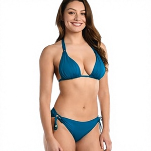 Purple Triangle <b>Bikini</b> <b>Set</b> Women's 2 Piece Swimwear Quick Dry Breathable <b>Plus</b> <b>Size</b> Beach Suit - Product Image 4