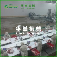 Ligne de transformation de viande industrielle à petite échelle, ligne de boucherie complète, ligne de convoyage de viande suspendue, ligne de découpe automatique de viande