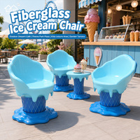 Ensemble table et chaises en PRV durable pour l'extérieur, mobilier commercial étanche pour la décoration de salons, cafés, centres commerciaux et magasins de desserts et de crèmes glacées