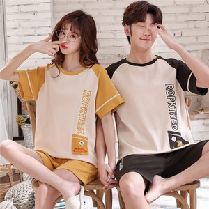 Pyjama d'été pour couple, adorable dessin animé assorti, ensemble court en deux pièces, pyjamas pour femmes - Product Image 6