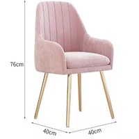 Chaise de restaurant en gros, mobilier de salle à manger moderne, chaise de salle à manger nordique en métal, chaise de salle à manger en velours avec pieds en métal