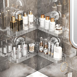 Étagère d'angle triangulaire murale pour salle de bain, 60x70cm, durable, pour toilettes et meuble-lavabo - Product Image 2