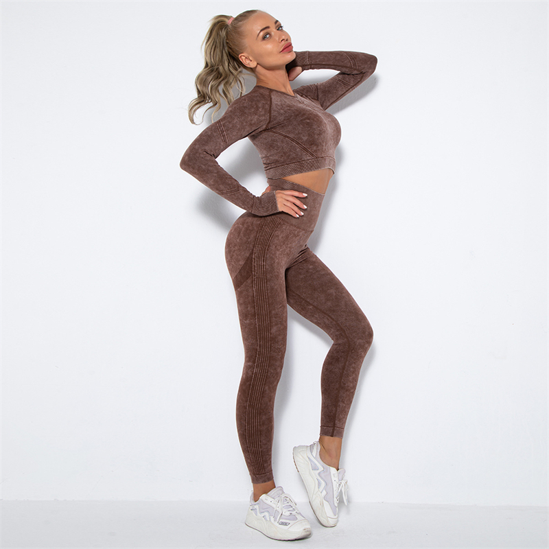 10 colors Fashion Modern Breathable Workout Clothing Women Active Wear Yoga Set hygroscopic and sweat releasing