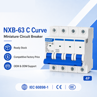 Disjoncteur de type C NXB-63 1A 2A 6A 10A 16A 20A 25A 32A 40A 50A 63A pour projets OEM