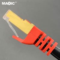 Kabel Ethernet Kucing 7 Kaki 100 MHz, Kabel LAN RJ45 10 Gigabit 600MHz Tugas Berat Magelei 26AWG