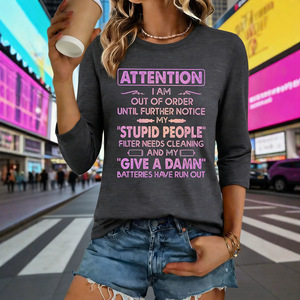 เสื้อยืดผู้หญิงแขนสามส่วนพิมพ์ลายสีเขียวทหาร Edgy Vibe Cross Border Fashion SMLXLXXL - Product Image 4
