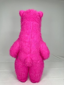 ชุดหมีขั้วโลกสีแดงกุหลาบใหญ่สำหรับกิจกรรมกลางแจ้งกำหนดเองชุดมาสคอตเดินมีขนยาวชุดระเบิดสำหรับความบันเทิง - Product Image 5