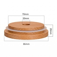 Couvre-gobelets en bois écologiques en caoutchouc de qualité alimentaire sur mesure avec trou pour paille pour verres et tasses à café