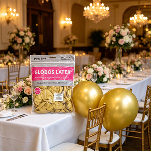 Globos de Látex para Fiestas, 30 cm, Dorados, Cromados, Metálicos, Decoraciones para Fiestas - Product Image 4