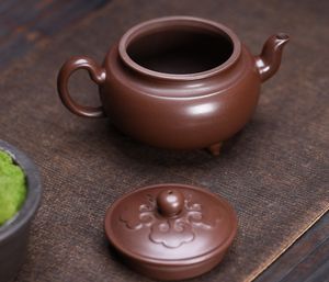 Service à thé en céramique pur fait main Yixing <span class=keywords><strong>Dabin</strong></span> Ruyi, pot en argile violette traditionnel chinois authentique, mine brute, pour le thé Kung Fu à la maison - Product Image 5