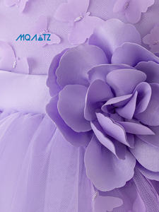 Elegante Abito in Raso con Collo Tondo per <span class=keywords><strong>Neonata</strong></span>, Nuovo Design con Motivi Leopardati e Floreali, Vestito Formale da Principessa per Feste - Product Image 5