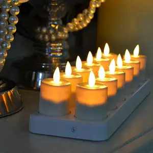 Праздничное украшение, яркий танцевальный фитиль, светодиодные беспламенные Свечи для чайной свечи