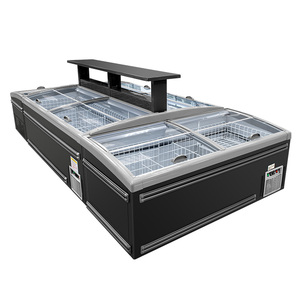 Supermarket Commercial <b>Large</b> Capacity Display <b>Sliding</b> Glass Door Chest Island Freezer - Product Image 2