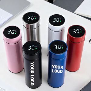 Smart Temperature Display Vacuum <b>Flasks</b> Promotion Corporate Activity Business Gift Water Bottle with Custom Logo Printed - Product Image 1