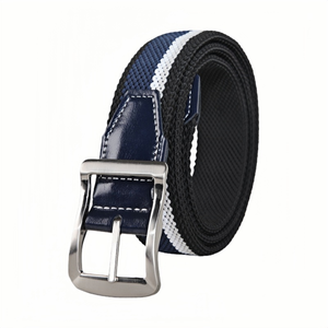 Ceintures tressées élastiques multicolores personnalisées en tissu extensible à boucle ardillon pour hommes et femmes - Product Image 1