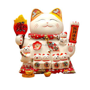 Fabriqué à la main 10 pouces secouant la céramique Elvis Presley Figurine poterie et émail oeuvre pour le nouvel an chinois - Product Image 1