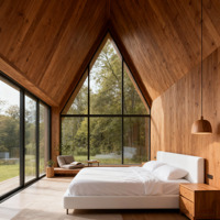 Maisons triangulaires modernes Maison en bois à cadre en A pour appartement Cottage préfabriqué