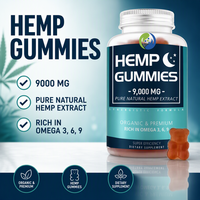Gummies d'huile de graines de chanvre Ausreson OEM – Complément pour le sommeil, soutien anti-stress, produit biologique, 1000mg, oursons gélifiés aux graines de chanvre bio