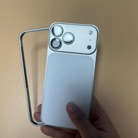 Coque complète en métal + boîtier en film métallique en alliage d'aluminium convertible en coque 18 Pro Max pour iPhone 12 14 15 16 17 Pro Max