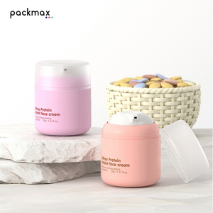 30g/50g PETG double-layer airless cream <b>jars</b> with dust cap – refillable face cream & lotion cosmetic packaging - Product Image 6