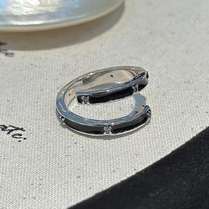 Anillo Ajustable Wenchi S925 de Plata Pura con Cruz, Diseño Medieval Vintage Sencillo, Estilo Gótico de Nicho con Zirconia y Esmalte, Abierto, China - Product Image 5