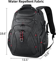Élégant sac à dos de voyage pour ordinateur portable de 17.3 pouces poches RFID sac d'affaires Oxford Softback étanche avec USB pour sac à dos universitaire