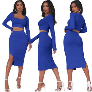 Abbigliamento da donna set due pezzi abiti Sexy <span class=keywords><strong>in</strong></span> <span class=keywords><strong>maglia</strong></span> Mini abito <span class=keywords><strong>vestito</strong></span> autunno inverno moda nuovi abiti a maniche lunghe - Product Image 4