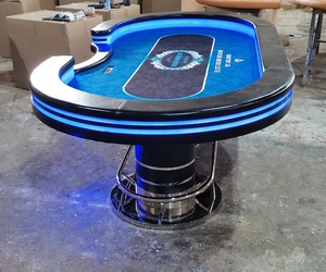 <span class=keywords><strong>Mesa</strong></span> de Póker Profesional Ovalada de Alta Calidad YH de 96 Pulgadas con Luces LED, <span class=keywords><strong>Mesa</strong></span> de Póker Texas Hold'em con USB - Product Image 3
