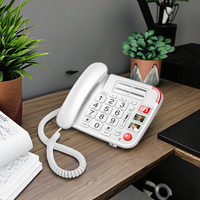 Para el cuidado de personas mayores Mensaje Indicador LED en espera Manos libres Marcación y habla Teléfono con cable Teléfono PSTN Teléfono