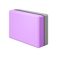 Bloc de yoga en EVA bicolore avec logo personnalisé, mousse haute densité multicouche, brique de yoga pour Pilates et étirements, vente en gros