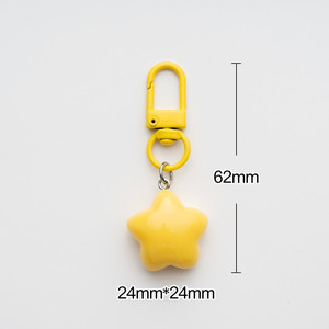 Handcrafted Candy Color Star Keychain Resin Charm Custom Logo Accepted Pendant Keyring Wholesale <b>Gift</b> - Product Image 6
