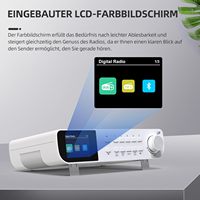 Tragbare Multifunktions-Wireless-Desktop-Lautsprecher Internetradio FM-Uhr Wecker Musikplayer LCD-Display für den Heimgebrauch aus Kunststoff