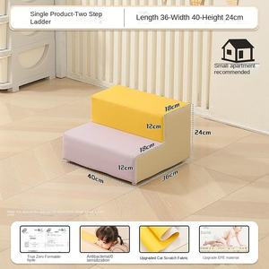 Cadre d'escalade intérieur en PU souple Lit rampant coulissant Escaliers Sentiments de bébé Échelle d'entraînement <span class=keywords><strong>Structure</strong></span> de jeu combinée pour 0-6 ans - Product Image 5