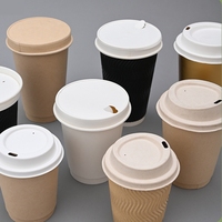 Tasses à café à paroi simple avec logo personnalisé, ensemble de tasses à café arabe avec couvercle, gobelets en papier blancs à emporter pour café