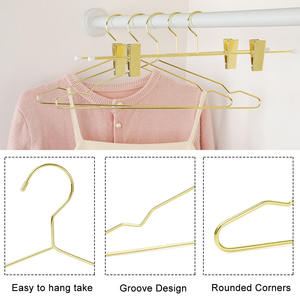 בגדים תיל זהב מבריק מתכת קולבים מתכתי כבד קולבים עבור שמלת כלה - Product Image 4