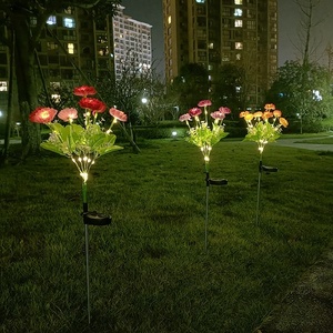 Lámpara Solar LED para Jardín TRISTAR 4 con Diseño de Flor de Lirio y Macetas de Fibra de Vidrio, Elegante Diseño para Bodas, Hoteles y Hogares - Product Image 5