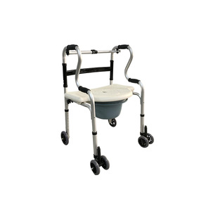 Andador de Aluminio Ajustable en Altura con Ruedas para Inodoro, Soporte de Movilidad para Personas Mayores, Equipo de Seguridad para Baño - Product Image 2