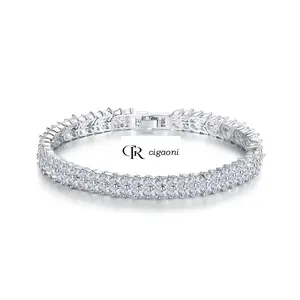 Speciality Custom Wholesale Cubic Zirconia OEM Provide Samples Zircon Tennis Fashion Jewelry Bracelets& Bangles For Women