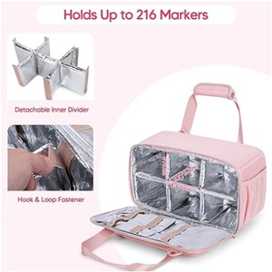 Bolsa Organizadora de Marcadores 2 en 1 al por Mayor con 60/120 Compartimentos para Lápices, Logotipo Personalizado, para Regalo Escolar - Product Image 5