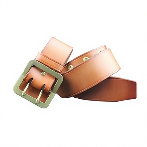 Cinturón Casual de Moda para Hombre, Hecho a Medida con Cuero Vacuno Genuino, Hebilla Cuadrada de Acero, Estampado Sólido, Ecológico y Fácil de Pulir, BS - Product Image 6